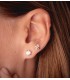 Pendiente piercing Oro Amarillo 18K Marquis mini piercing en oreja tragus helix conch daith