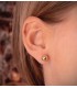 Pendientes oro amarillo Annunziata  8mm bola tallada 18 Ktes