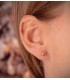 Pendientes oro amarillo Annunziata 6 mm bola tallada 18 Ktes