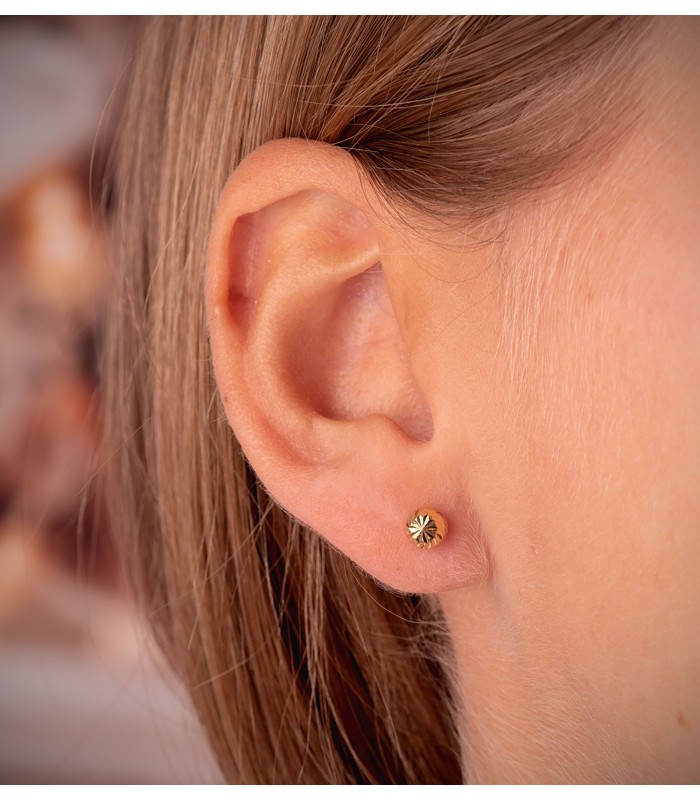 Orecchini sfere Annunziata oro giallo 18kt 5mm