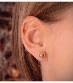 Orecchini oro giallo Annunziata 8 mm 18 Kt