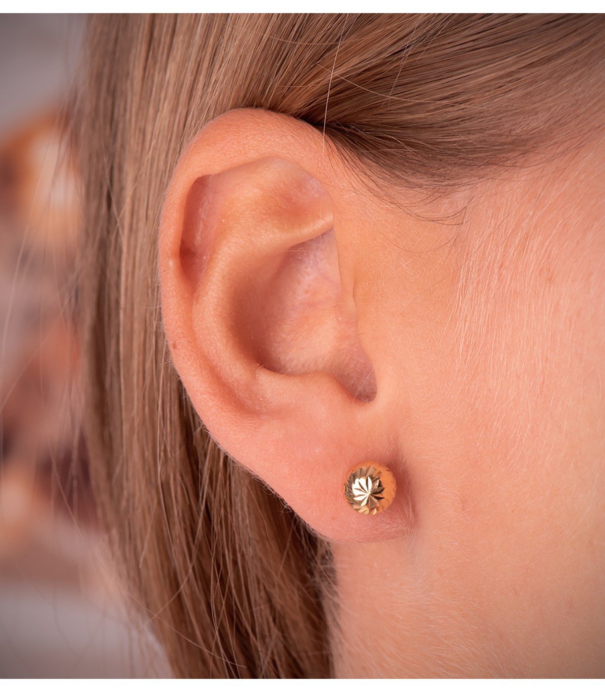 Boucles d'oreilles or jaune Annunziata 7 mm 18 Carats