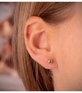 Orecchini oro giallo Annunziata 5 mm 18 Kt