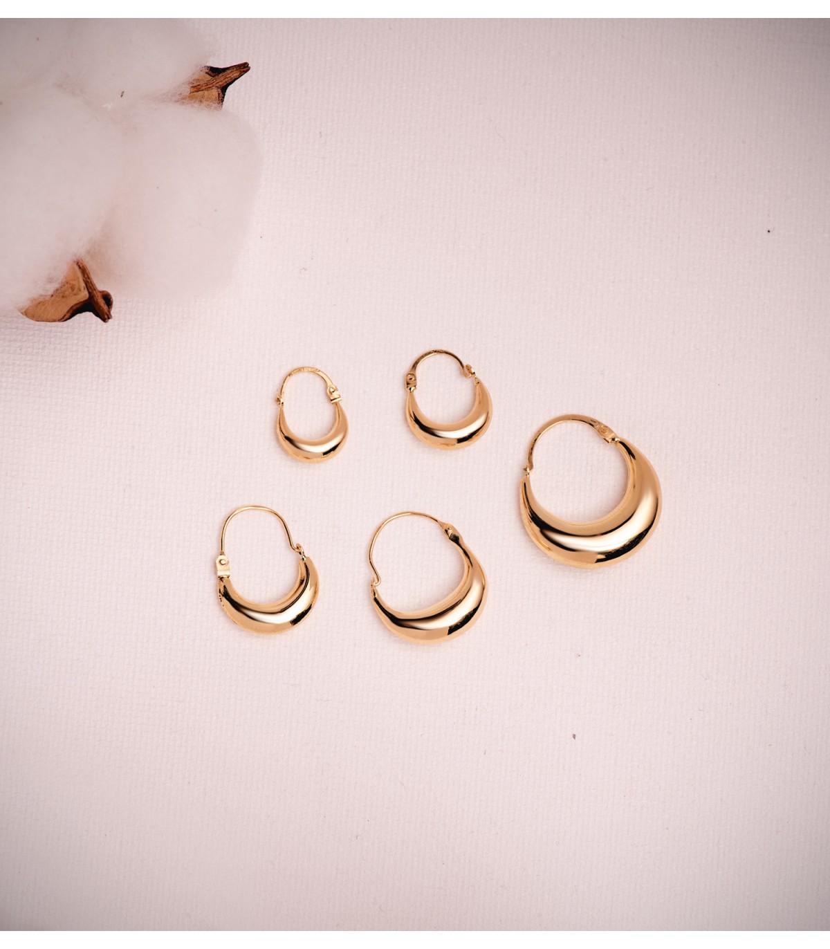 Aros Morcilla Oro Amarillo 18K 17 MM