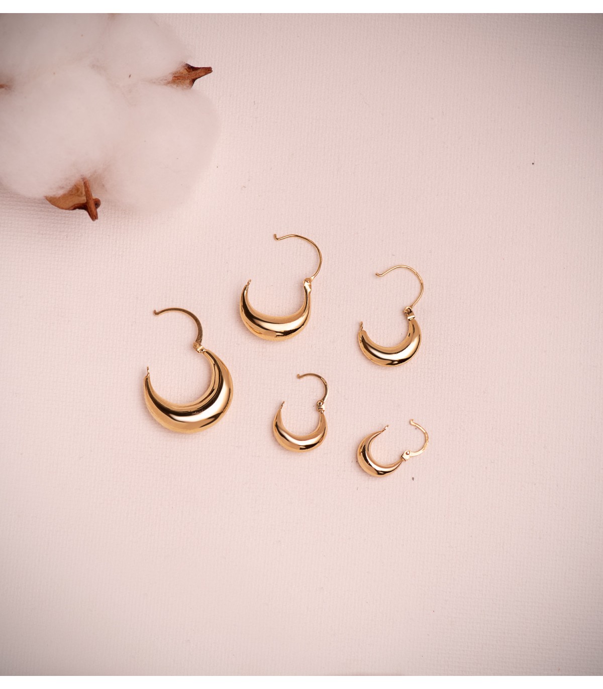 Aros Morcilla Oro Amarillo 18K 17 MM
