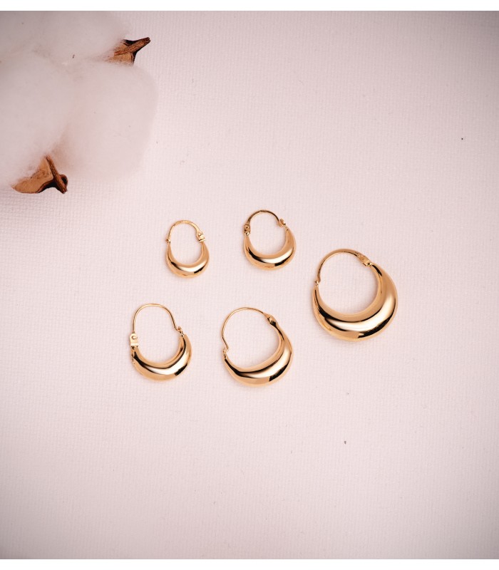 Cerchi Bombati Oro giallo 18kt 15 mm