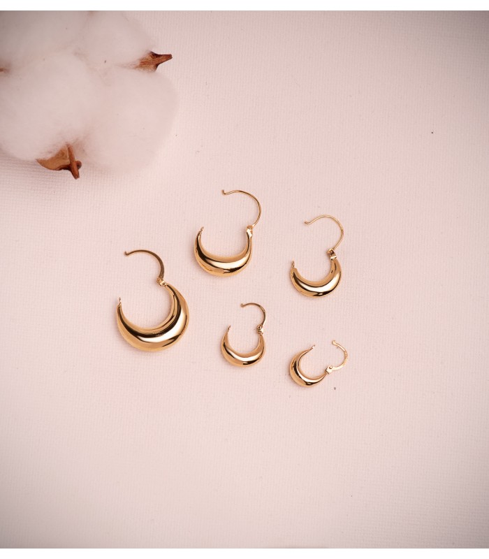 Aros Morcilla Oro Amarillo 18K 15 MM
