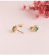 Boucles d'oreilles Idril Diamants et Émeraude Or 18K, pour mariage femme