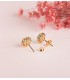 Pendientes Idril Diamantes y Esmeralda Oro 18K, para novia y boda.