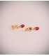 Pendientes oro 18k cubana coralina