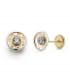 Boucles d'oreilles or bicolore Istar 18 Carats