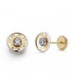 Pendientes oro bicolor Istar 18 Ktes