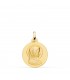 Médaille Baptême Vierge Marie Or 375 16mm satinée, cadeau personnalisé