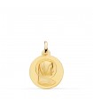 Taufmedaille mit Madonna - 9k Gold 16mm | 9KP1129