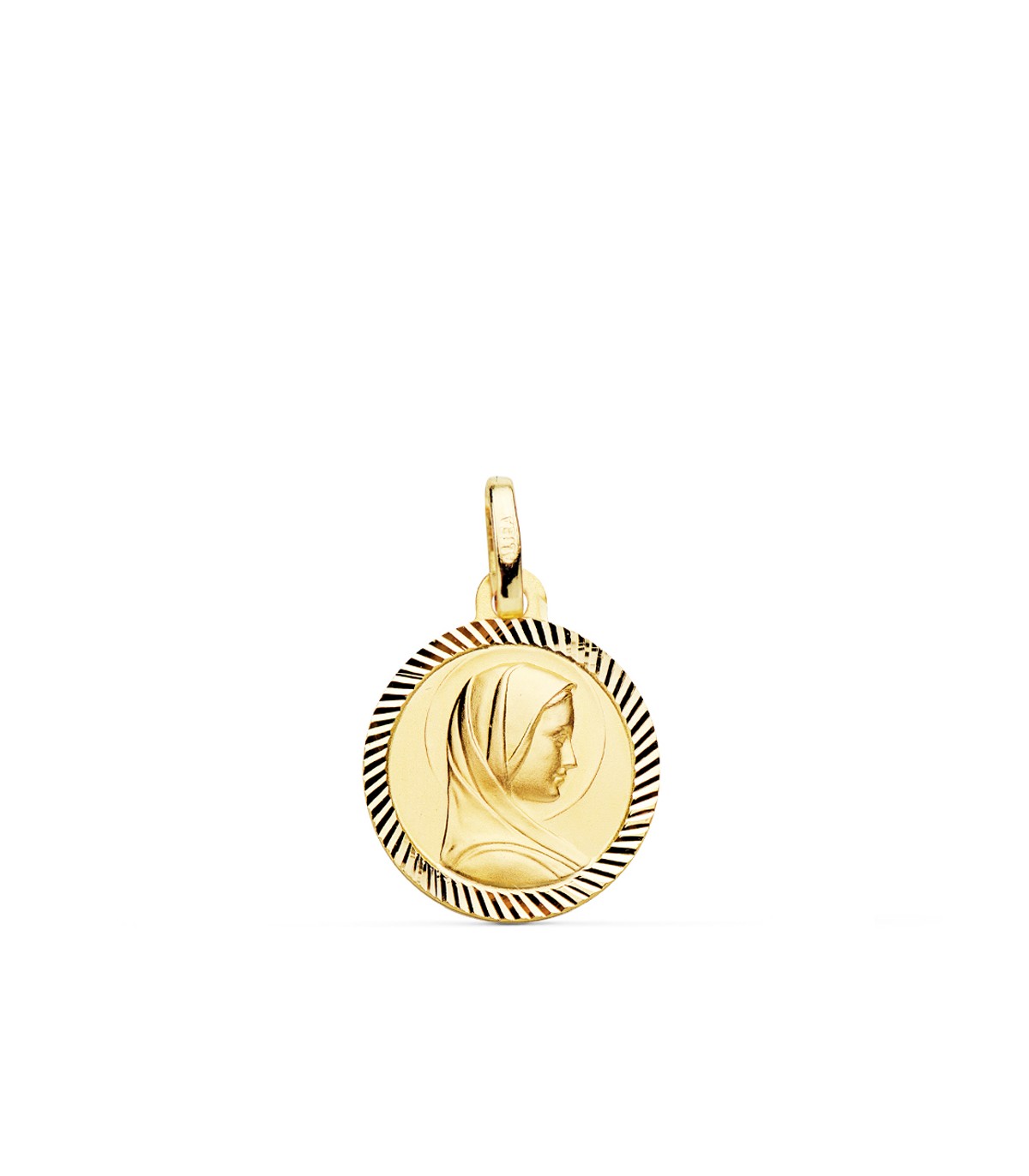 Medalla María Francesa Oro 9 kt 16mm Hélice