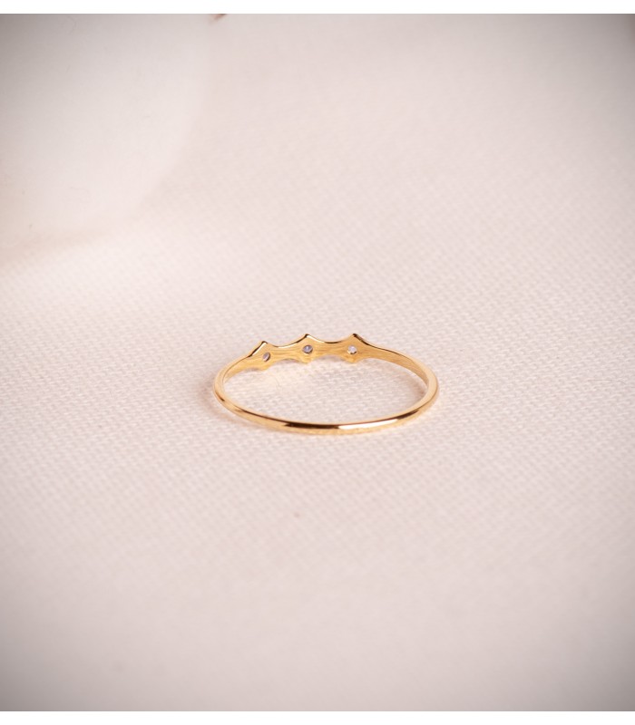 Anillo con piedras Pamela Oro 18K