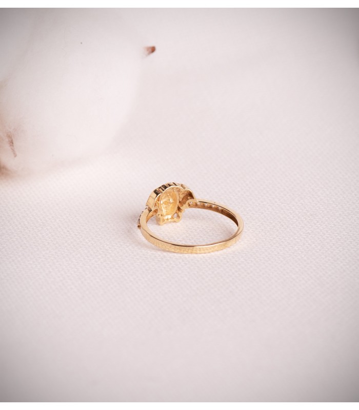 Bague avec tête de Méduse 2 ors 750, bagues femme avec gorgone