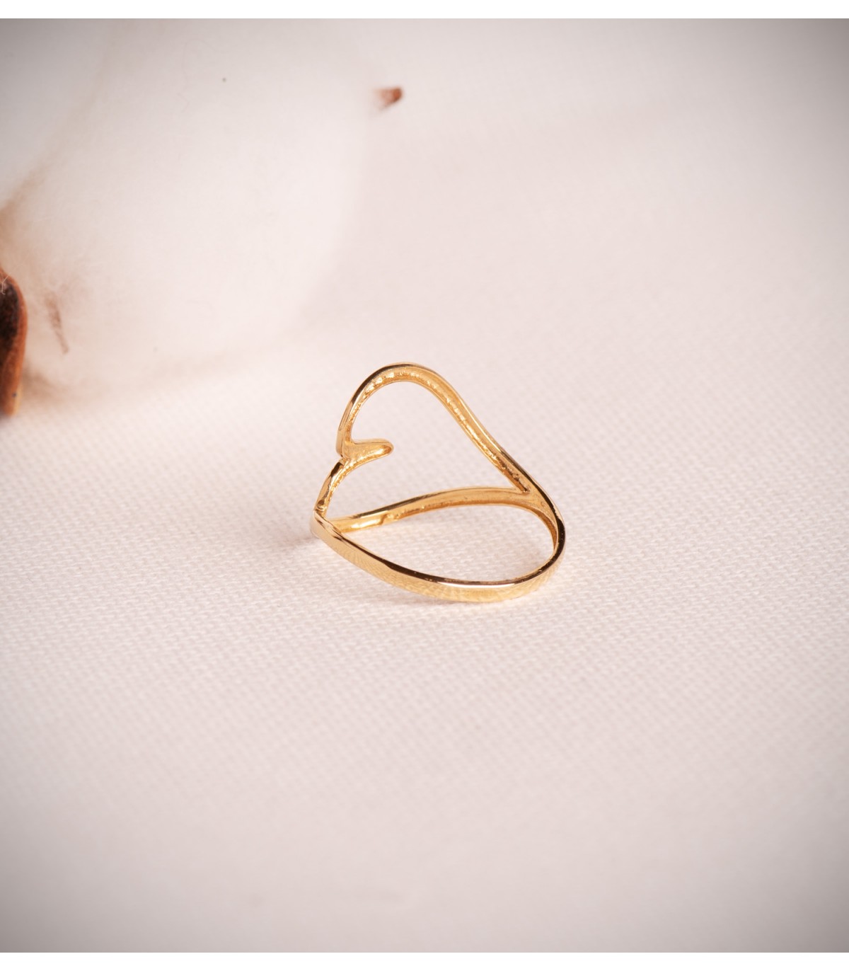 Bague cœur Kiss Me or jaune 750