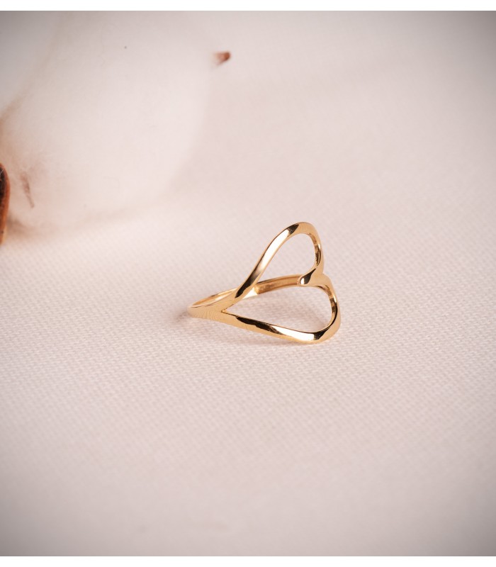 anillo de moda con corazon