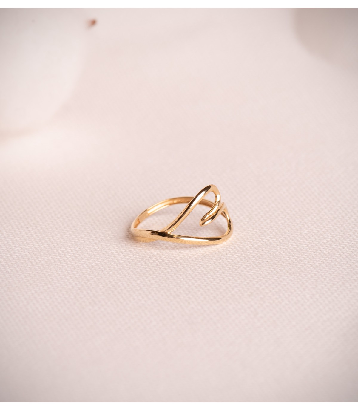 anillo de oro barato corazon
