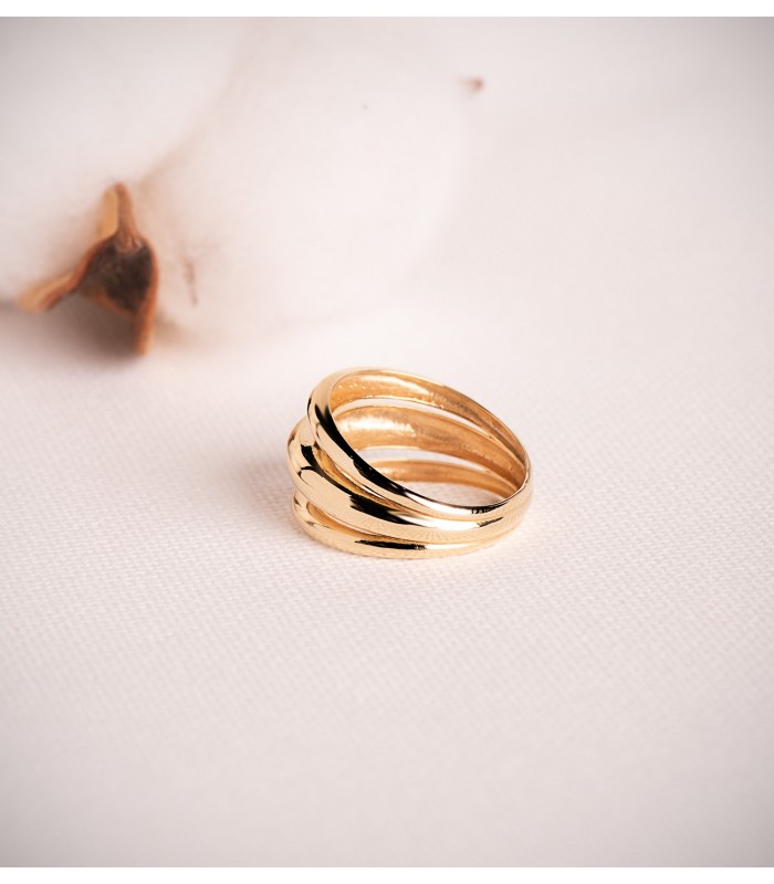anillo ancho de mujer en oro amarillo