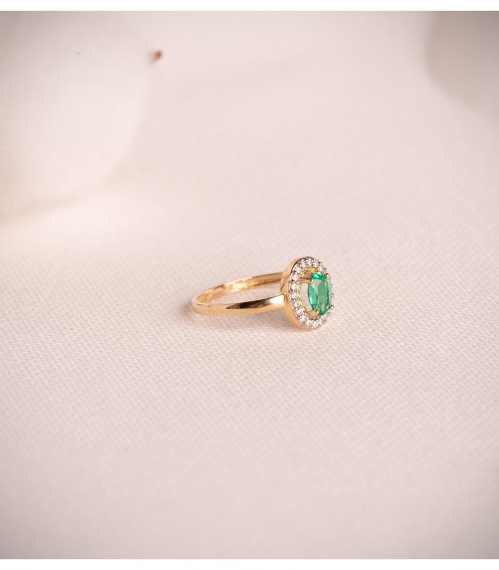 Bague Émeraude Johanna Or Bicolore 18K