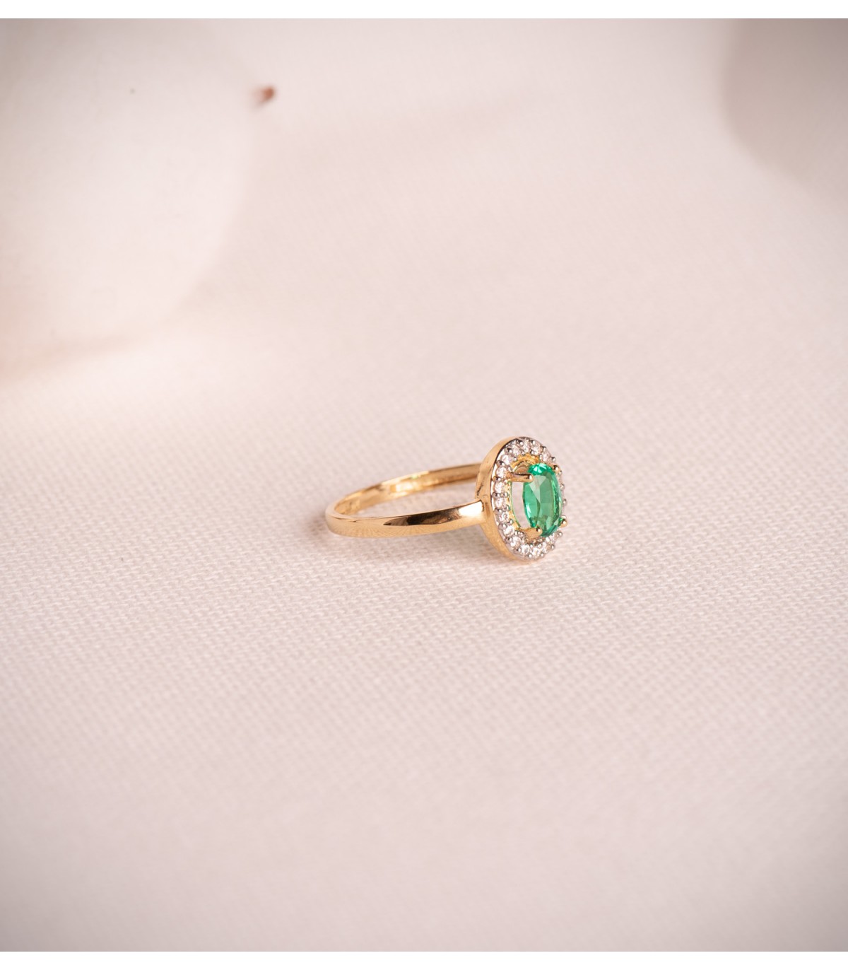 Bague Émeraude Johanna Or Bicolore 18K