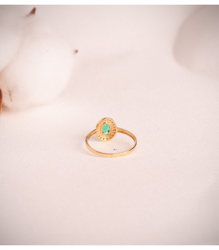 Bague Émeraude Johanna Or Bicolore 18K