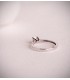 Nordlys - Anello con diamante 0.500ct solitario in oro bianco 18 carati.