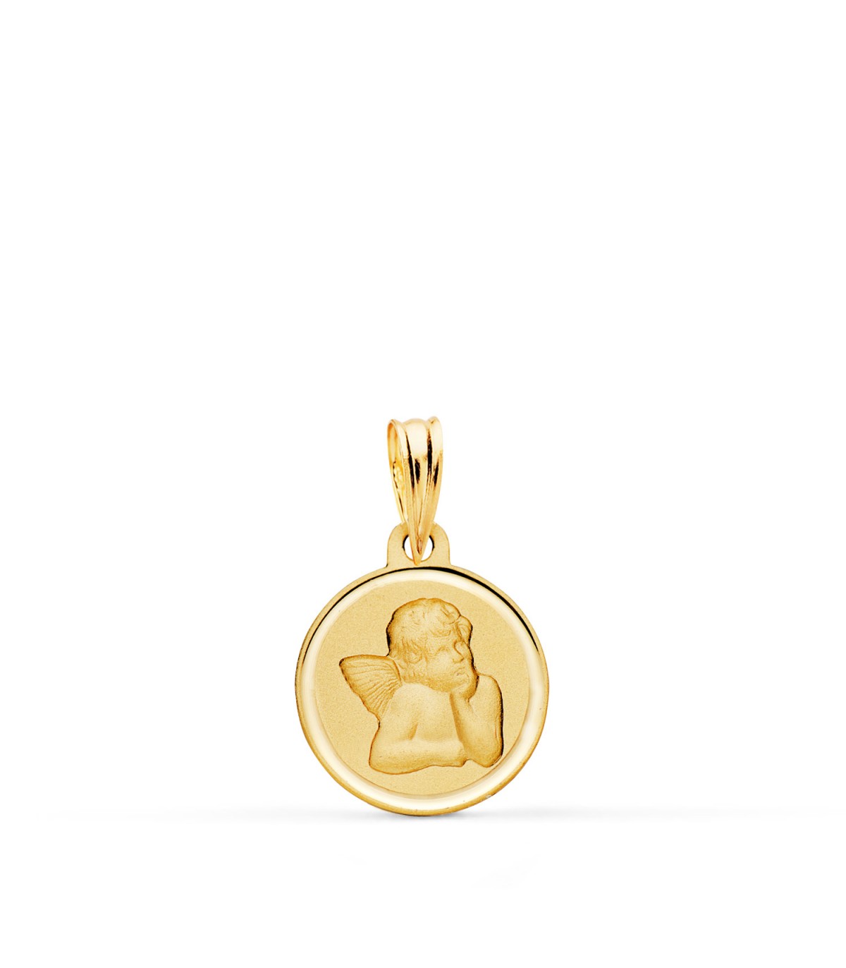 Medalla para bebé de ángel de la guarda - oro 18 kilates - joyeria online | Colgante 16mm