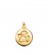 Medaglia tonda Angelo Raffaello oro 18kt 16 mm