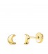 Clous d'oreilles Milla Or Jaune 18K lune 6,5mm