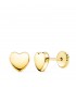Pendientes oro Zarina corazón 18K 6mm. Pendientes bebé con cierre de rosca.