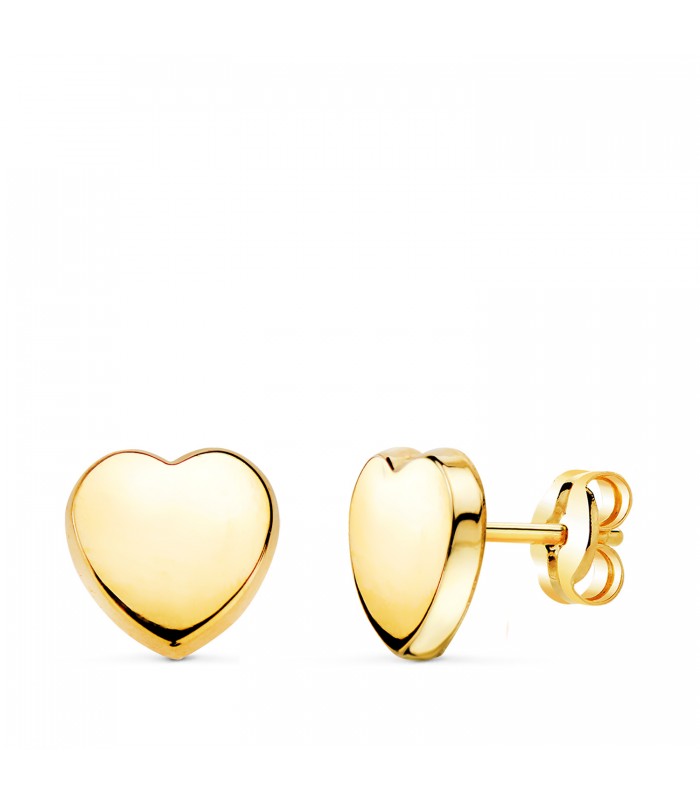 Boucles d'oreilles puces Or Zarina cœur 18K 8mm, pour femme