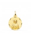 Sagrado Corazón de Jesús tallado Oro 18K 20 mm