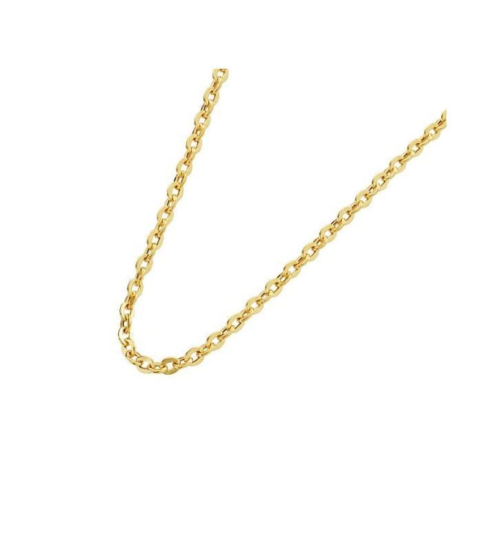 Chaîne pour baptême, maille diamantée creuse - Or jaune 750/1000 - Dimensions 2 mm 40 cm