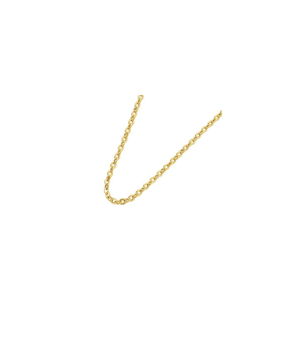 Catena a maglia diamantata vuota - Collana da bambini, forzatina Oro 750 40 cm 2 mm