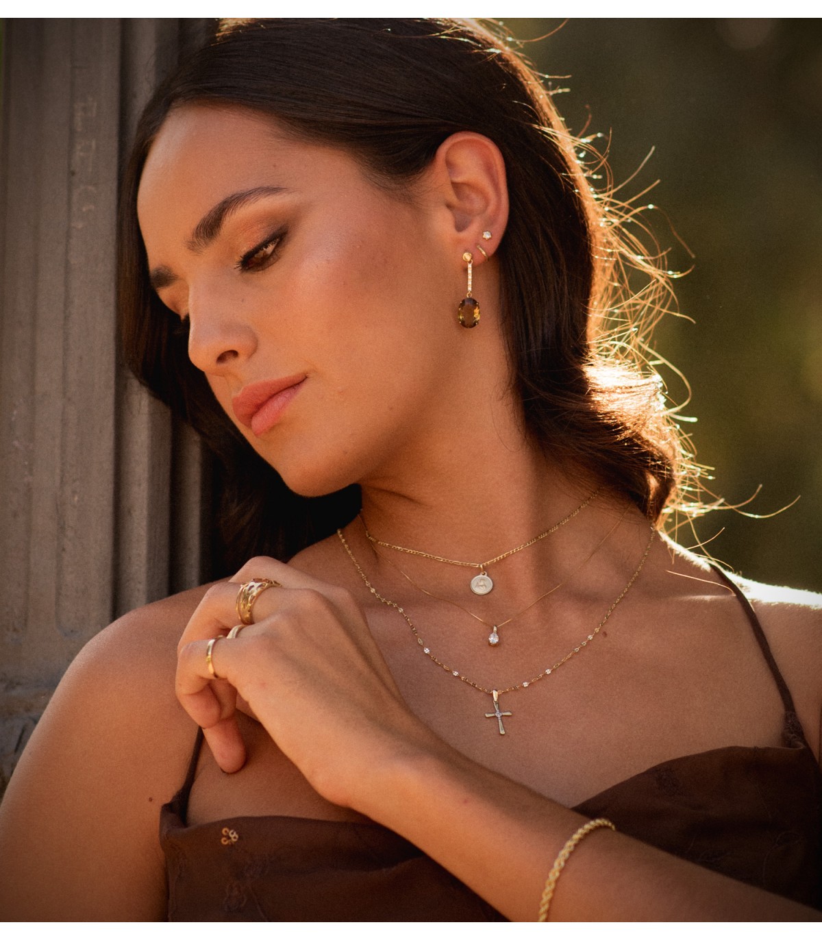 Ciondolo Diamante Fjall 0.356 ct Or 18 carati, collana per donna con diamanti