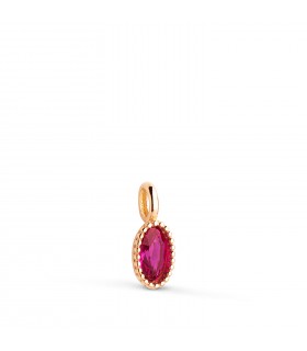 Colgante Secret oval rojo Oro 18K | Colgantes de mujer, piedras de colores
