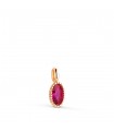 Ciondolo Secret ovale rosso oro 18kt