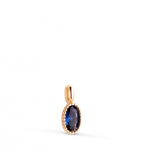 Colgante Secret oval azul Oro 18K | Colgantes de mujer, piedras de colores