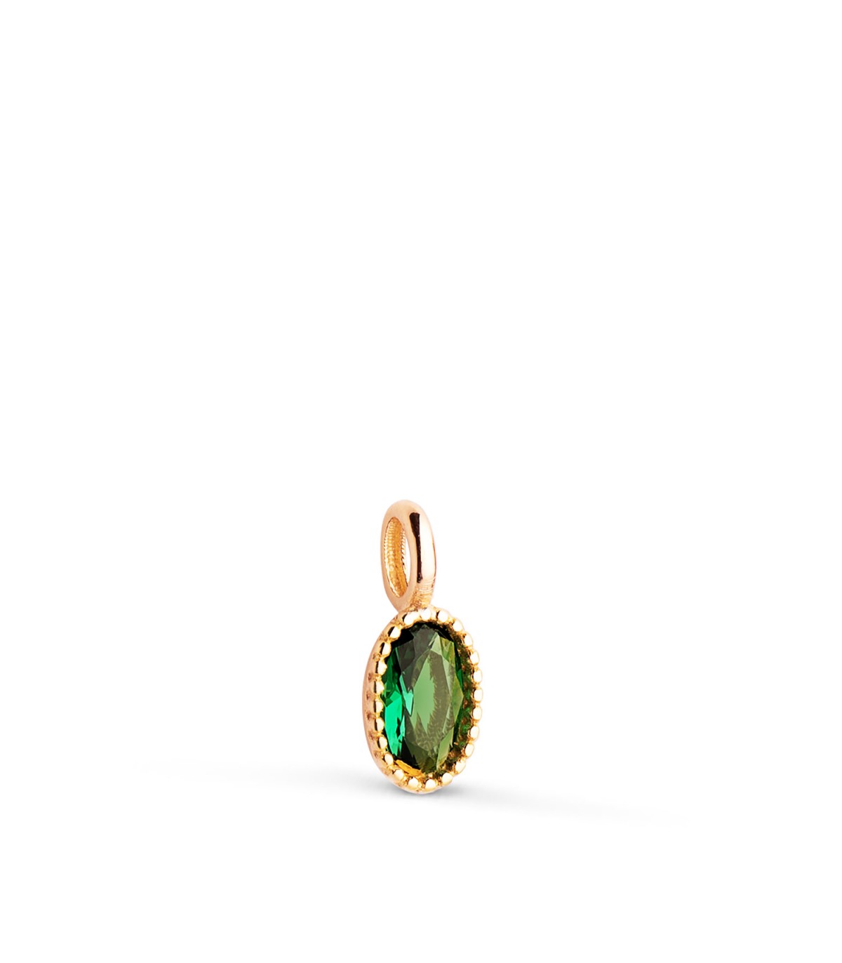 Ciondolo Secret ovale verde smeraldo oro 18kt, ciondoli oro per donna, regalo Natale.