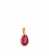 Tropfen Anhänger mit Zirkonia, Rot 5 mm | Damen Halsketten aus 18K Gold