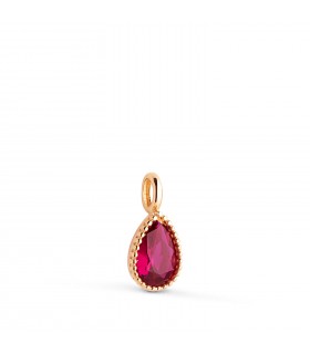 Pendentif Secret poire rouge rubis Or 18K | Pendentif pour femme, idée-cadeau Noël femme
