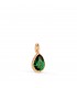 Pendentif Secret poire vert émeraude Or 18K | Pendentif pour femme, idée-cadeau Noël femme