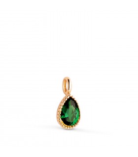 Pendentif Secret poire vert émeraude Or 18K | Pendentif pour femme, idée-cadeau Noël femme