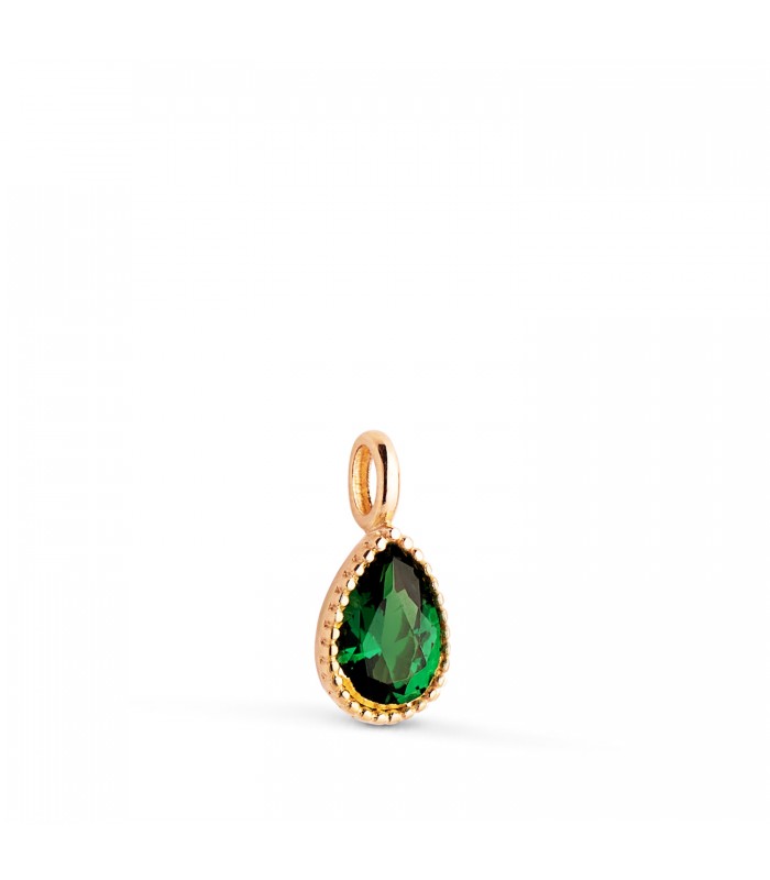 Pendentif Secret poire vert émeraude Or 18K | Pendentif pour femme, idée-cadeau Noël femme