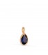 Pendentif Secret poire bleu saphir Or 18K, colliers pour femme avec pierres précieuses.
