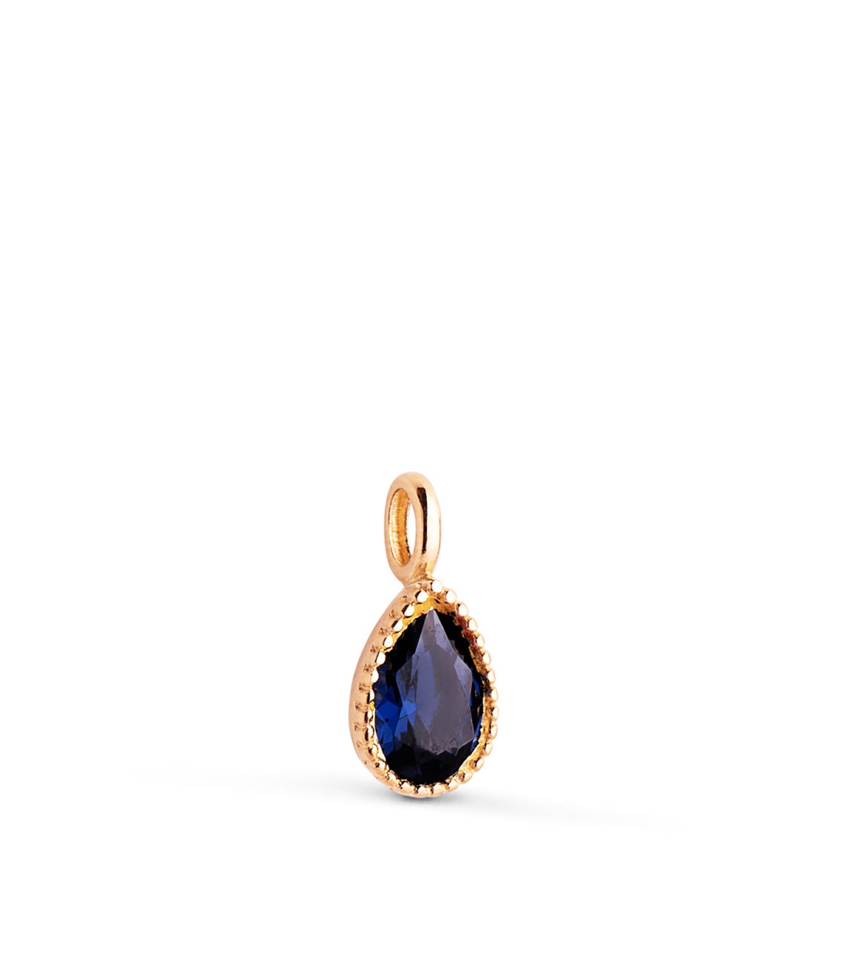 Pendentif Secret poire bleu saphir Or 18K, colliers pour femme avec pierres précieuses.