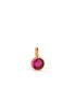 Ciondolo Secret pietra rosso rubino oro 18kt, collane donna con pietre colorate.